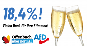 Read more about the article Offenbacher AfD bedankt sich bei Wählern und Wahlkämpfern