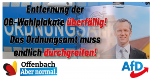 Read more about the article Entfernung der OB-Wahl Plakate mehr als überfällig – SPD zieht die Beseitigung der Plakate unzulässig bis zum 08. Oktober