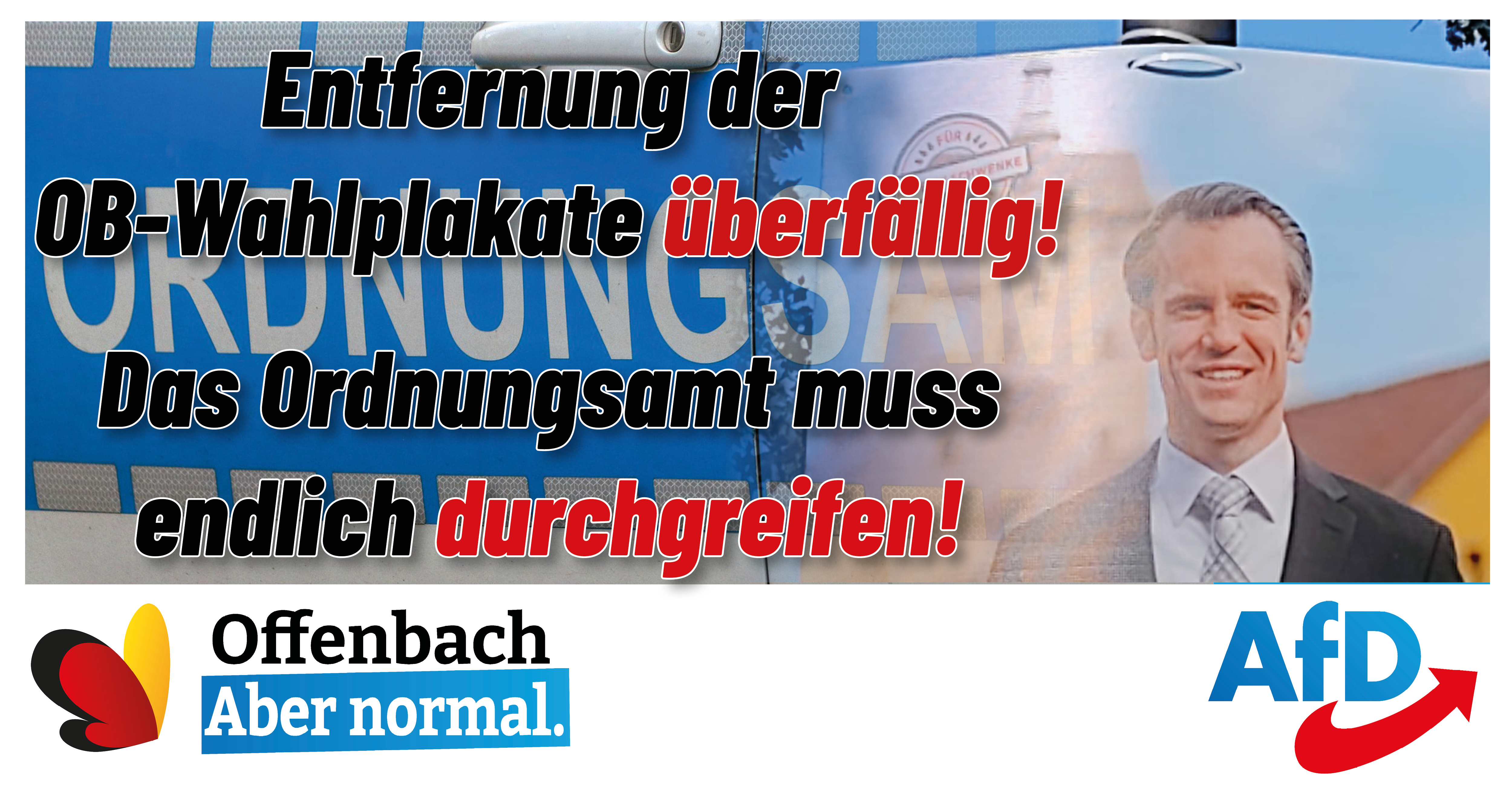 You are currently viewing Entfernung der OB-Wahl Plakate mehr als überfällig – SPD zieht die Beseitigung der Plakate unzulässig bis zum 08. Oktober